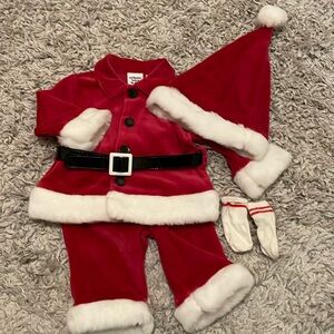 Authentic Baby Santa Claus Velour Suit Outfit